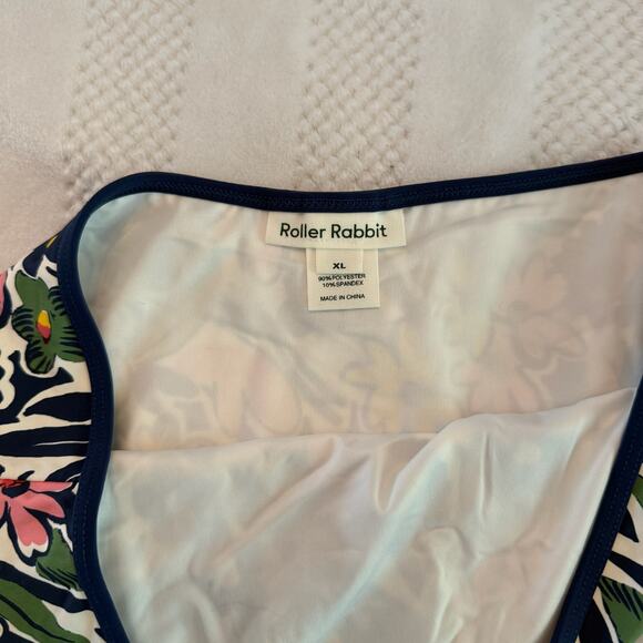 new roller rabbit high waisted floral bathing suit bottoms size XL extra large - Picture 2 of 3